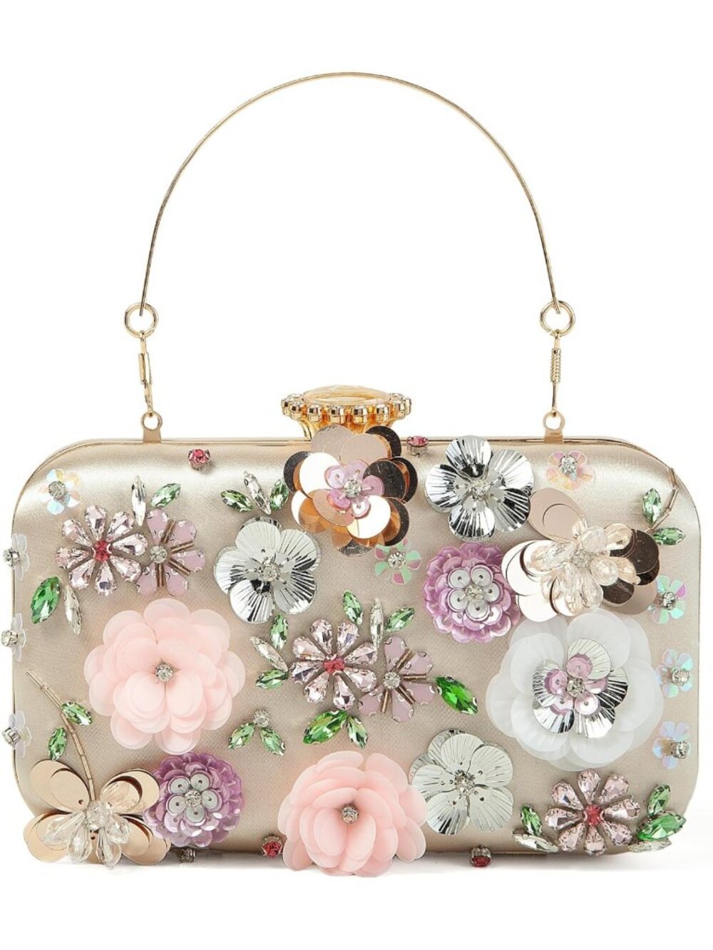 Vintage Floral Embroidery Clutch Handbag - Evening Purse for Wedding & Prom